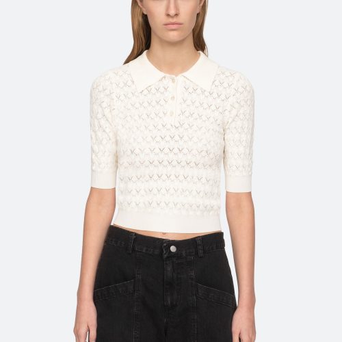 cream-rue polo sweater-front view 2