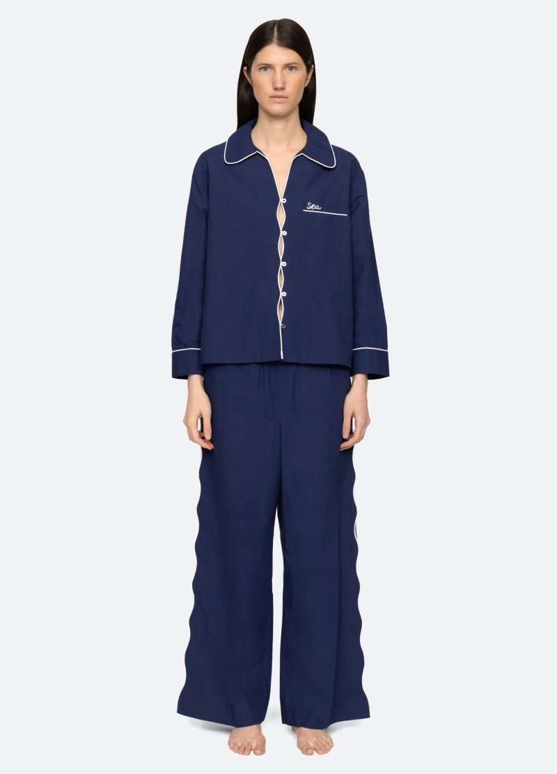 navy-vesta pj set-front view