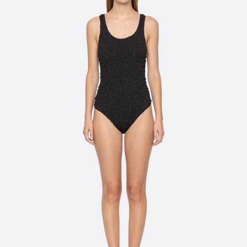 black-slone one piece-front view 2