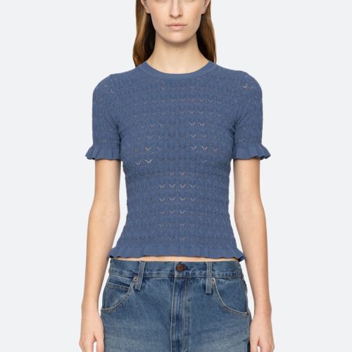 blue-rue s/s sweater-front view