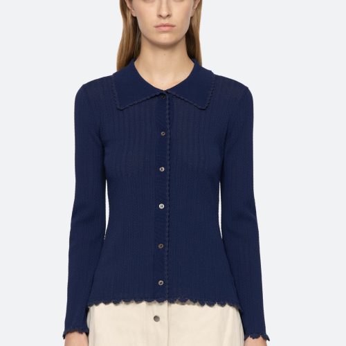 navy-abbie cardigan-front view