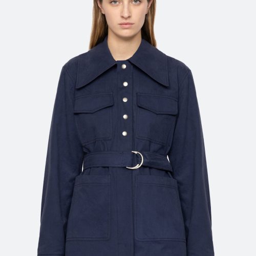 navy-adele jacket-front view