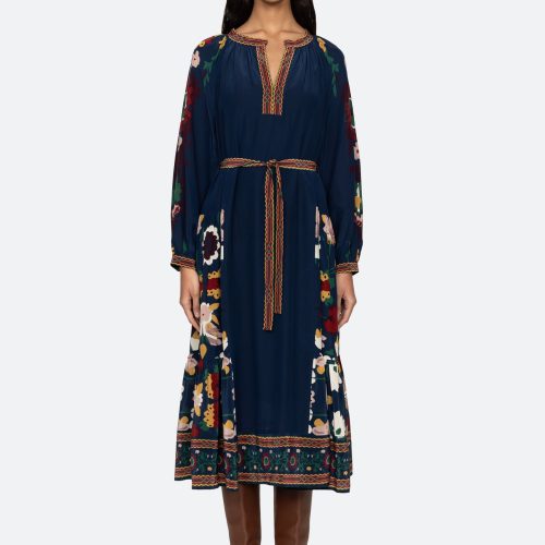 navy-cassia dress-front view