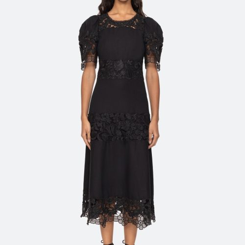 black-katharine s/s dress-front view