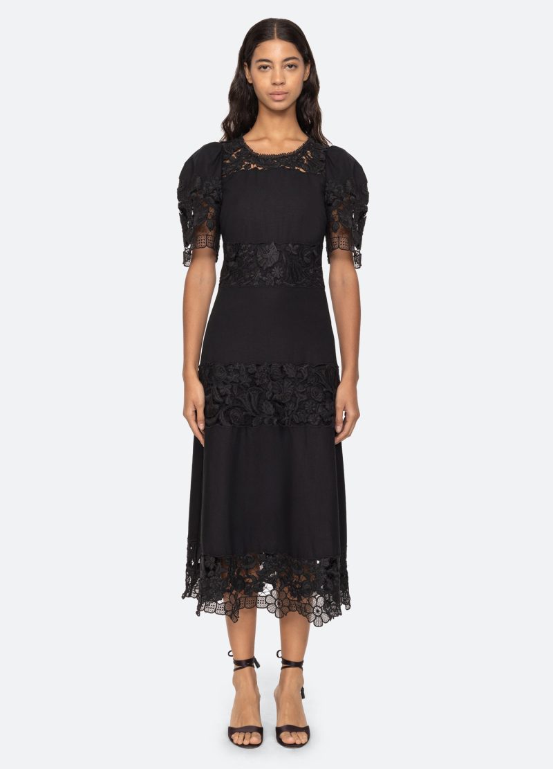 black-katharine s/s dress-front view