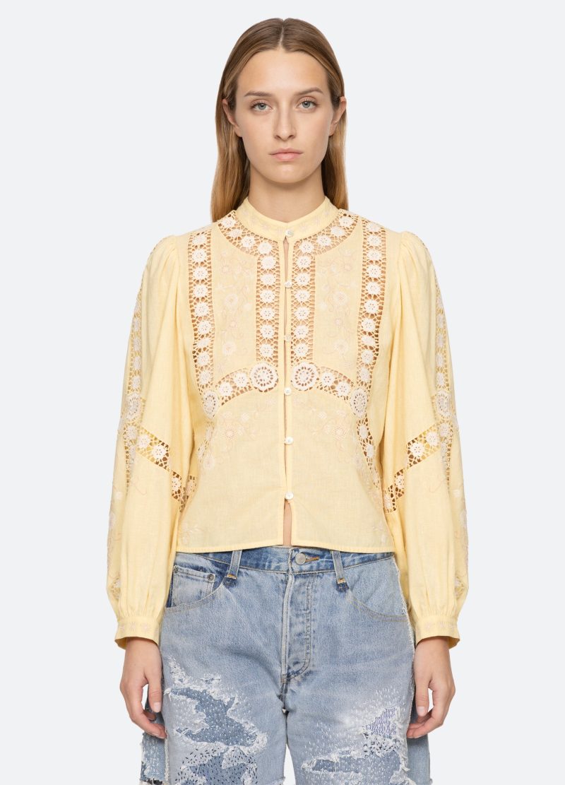 yellow-vesna blouse-front view 2