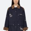 navy-clyde barn jacket-front view