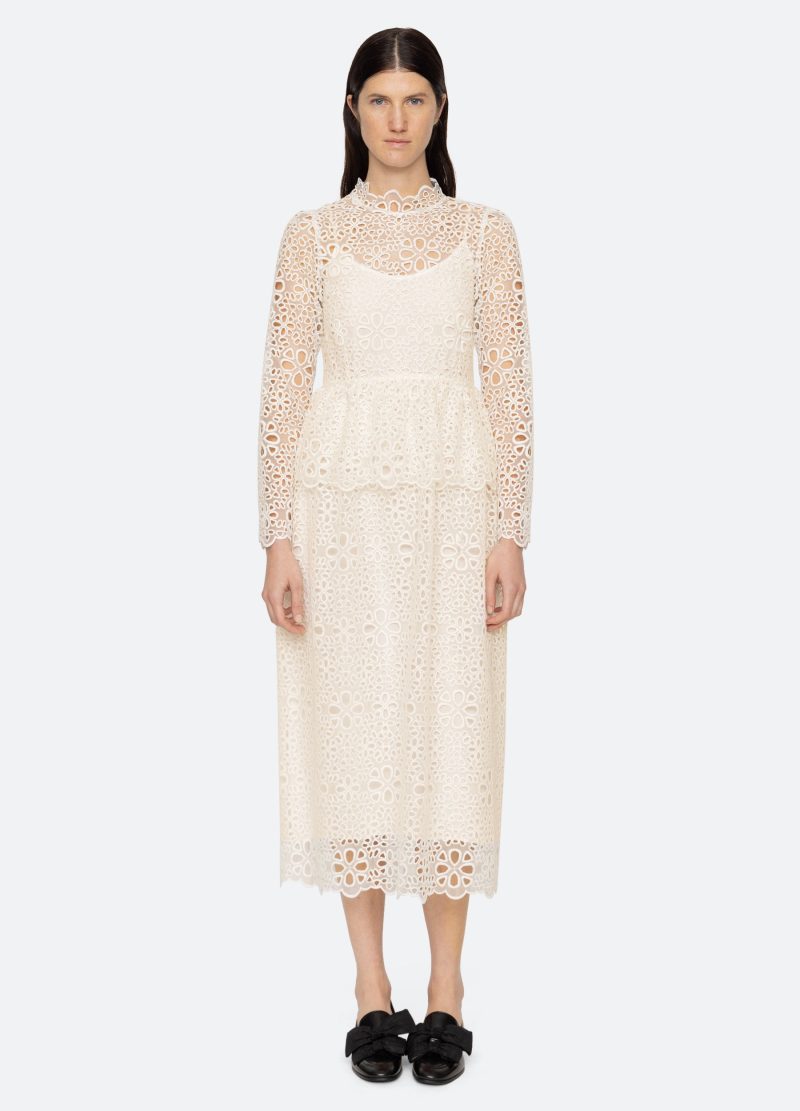 cream-l/s dress-front view 2