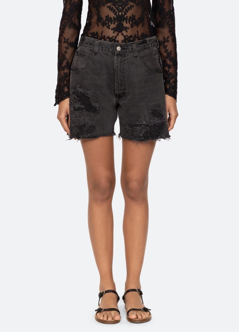 black-oli shorts-front view