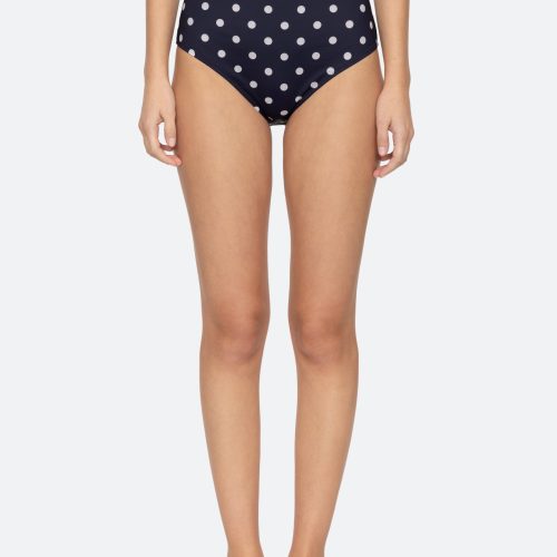 navy-paulina bikini bottom-front view